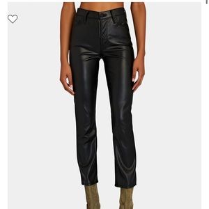 MOTHER The Insider Ankle Faux Leather Pants